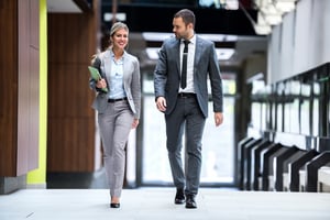 young multi ethnic business people group walking standing and top view-1