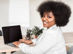 front-view-woman-working-laptop