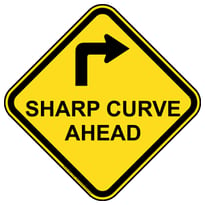 sharp turn ahead