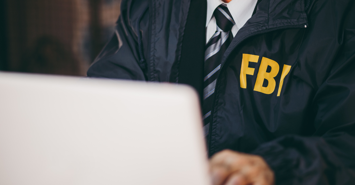 fbi agent working on computer