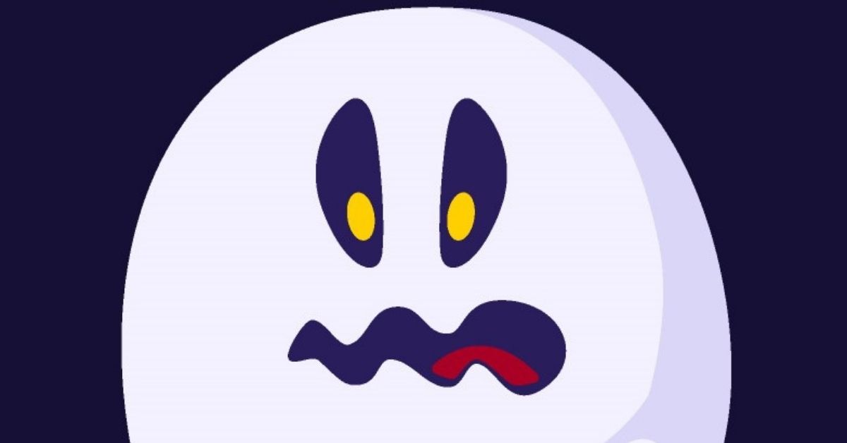 scared animated ghost
