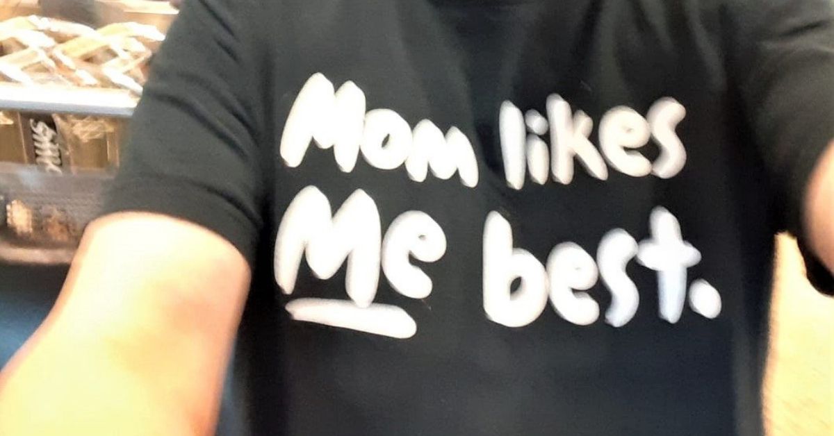 'mom likes me best' t-shirt 