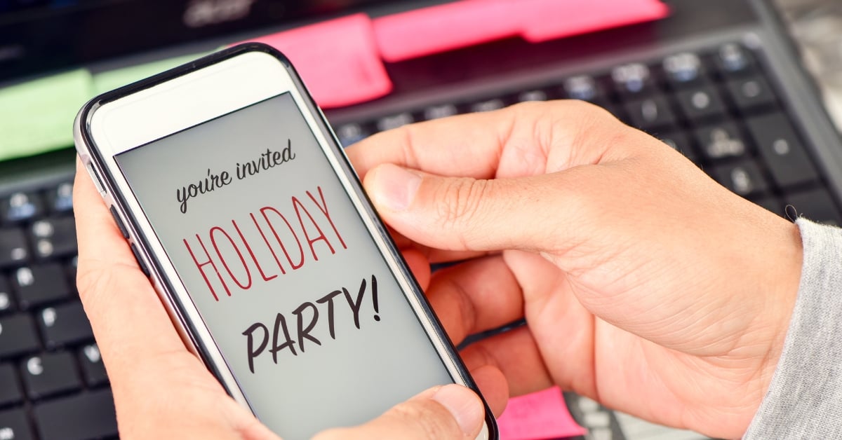 holiday office party phone invitation